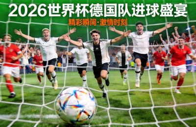 2026世界杯德国队进球盛宴视频缩略图，亮绿背景